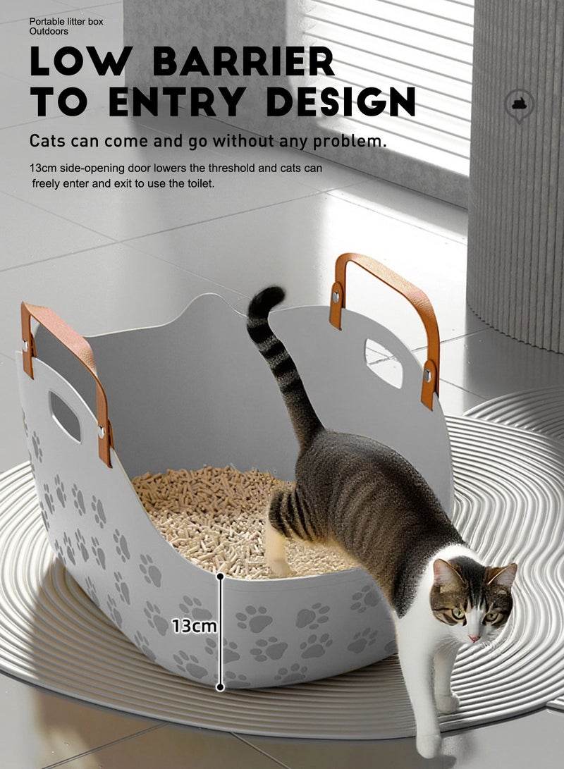 Kidle Portable Cat Litter Box Travel Litter Box Cat Toilet for Cat Travel Easy to Carry, Easy to Use - Image 2